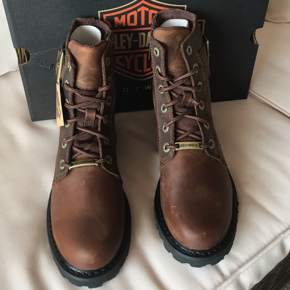 Last pair! Size 8.5 Harley Davidson Rustic Brown - Picture 2 of 8